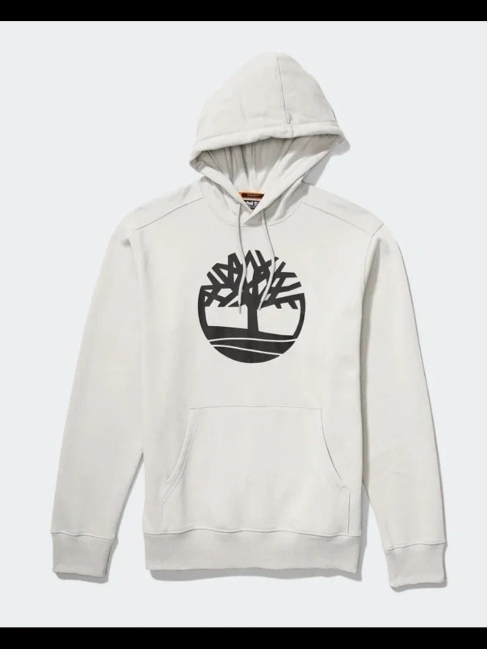 Timberland White Pullover Hoodie with Black Tree Logo
